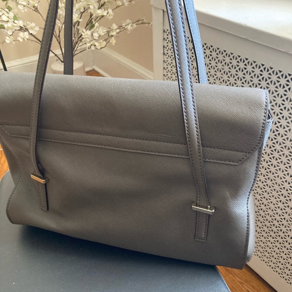 Rare ! Kate Spade Grey Leather Shoulder Bag - Picture 3 of 11